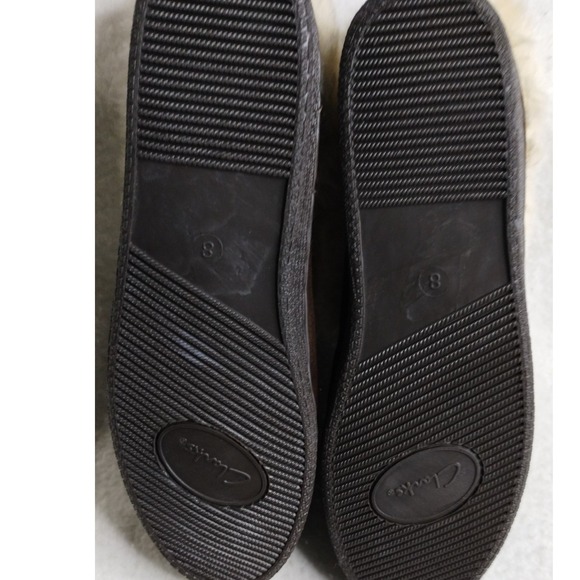 Clarks Melissa Women's Brown Faux Fur Indoor Outdoor Slippers Size 8 - Picture 7 of 13